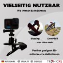 Actioncam Klemmhalterung Halterung Klemme Klemmstativ Tisch Tischplatte Skateboard Surfbrett Longboard Befestigung kompatibel mit GoPro Hero Zubehör