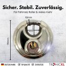 3x Rundbügelschloss Sicherheits Vorhängeschloss 10mm Bügelstärke Edelstahlkorpus I Messingschloss Kneifschutz Schloss aus gehärtetem Edelstahl rostfrei