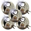 5x Rundbügelschloss Sicherheits Vorhängeschloss...