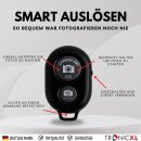 Smartphone Stativ Adapter Drehbar Halterung mit Bluetooth Selbstauslöser Handy Kaltschuh ColdShoe Hotshoe kompatibel mit Apple iPhone Smartphones