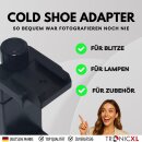 Smartphone Stativ Adapter Drehbar Halterung mit Bluetooth Selbstauslöser Handy Kaltschuh ColdShoe Hotshoe kompatibel mit Apple iPhone Smartphones