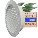 100mm Abluftgitter Lüftungsgitter mit Fliegengitter...