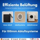 100mm Abluftgitter Lüftungsgitter mit Fliegengitter für Wohnmobile Gartenhaus Garage Growbox Abluft Zuluft Klimaanlage Wanddurchführun
