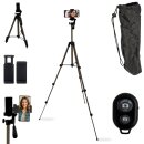 Smartphone Stativ 114cm mit Fernbedienung Handy Halterung...