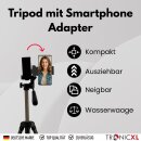 Smartphone Stativ 114cm mit Fernbedienung Handy Halterung...