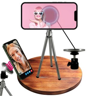 Magnetische Handyhalterung Tischstativ Tisch Stativ Tripod für Apple iPhone Magsafe 15 Pro Max Plus 14 13 12 Handy Halterung