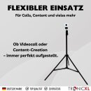 Webcam mit Autofokus Ringlicht Lampe + 210cm Stativ Full HD Mikrofon 1920x1080p  Stereo Geräuschunterdrückung Hintergrund I für Computer PC Laptop für Xbox