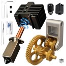 Upgrade KIT für Bambu Lab 3D-Drucker P1P P1S X1 X1C X1E I Extruder Gear Zahnrad + Hotend Kit 3.0 + 2X Düse 0,4mm Heizblock Heating Block für Bambulab 3D-Druck Zubehör Ersatzteil Upgrade