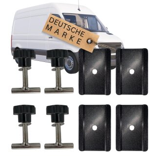 4 Schrauben 4 Abdeckungen kompatibel mit Mercedes Benz Vito V-Klasse W447 Viano W639 Ladungssicherung Befestigungsset Multivan Zubehör Camping Ausbau