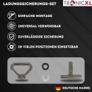 8 Zurrösen + Platten Set Ladungssicherung für VW T5 T6 T6.1 Bully Multivan California Beach Caravelle