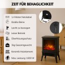 Elektrischer Kamin Kaminofen Ofen elektrisch Elektrokamin mit Heizung Flammeneffekt Freistehend
