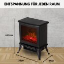 Elektrischer Kamin Kaminofen Ofen elektrisch Elektrokamin mit Heizung Flammeneffekt Freistehend