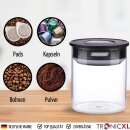 Vakuum 4x Kaffeedose Teedose Vorratsdose - Vorratsbehälter Vakuumdose mit Aroma-Deckel Luftdicht für Kaffeebohnen Kaffeepad Kaffeekapseln kompatibel mit Nespresso Dolce Gusto Senseo Tchibo