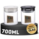 2x 700ml Vakuum Kräuter Borosilikat Glas...
