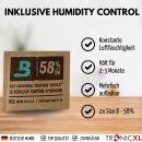 2x 700ml Vakuum Kräuter Borosilikat Glas Aufbewahrung Vorratsglas Ernte luftdicht Glasbehälter mit Deckel kompatibel mit Boveda Pack 58% Grow Ernte Vorratsgläser
