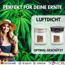 2x 700ml Vakuum Kräuter Borosilikat Glas Aufbewahrung Vorratsglas Ernte luftdicht Glasbehälter mit Deckel kompatibel mit Boveda Pack 58% Grow Ernte Vorratsgläser