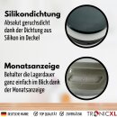 2x 700ml Vakuum Kräuter Borosilikat Glas Aufbewahrung + Boveda Vorratsglas Ernte luftdicht Glasbehälter mit Deckel kompatibel mit Boveda Pack 62% Grow Ernte Vorratsgläser