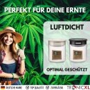 2x 700ml Vakuum Kräuter Borosilikat Glas Aufbewahrung + Boveda Vorratsglas Ernte luftdicht Glasbehälter mit Deckel kompatibel mit Boveda Pack 62% Grow Ernte Vorratsgläser