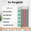 2x 700ml Vakuum Kräuter Borosilikat Glas Aufbewahrung + Boveda Vorratsglas Ernte luftdicht Glasbehälter mit Deckel kompatibel mit Boveda Pack 62% Grow Ernte Vorratsgläser