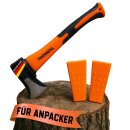 Handbeil + 2X Keil I Beil klein 600g - Fiberglasstiel...