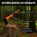Handbeil + 2X Keil I Beil klein 600g - Fiberglasstiel...
