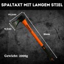 Axt Beil Set ergonomischer Handgriff Universal Spaltaxt Spaltbeil Holzspalter Forst