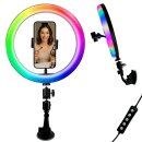 Ringlicht mit Saugnapf Halterung Ring Light Handy Halter...