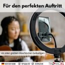 Ringlicht mit Saugnapf Halterung Ring Light Handy Halter kompatibel mit iPhone Smartphone Licht Ständer für YouTube Video Stream TikTok
