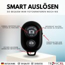 Smartphone Saugnapf Halterung mit Buntem Ringlicht und Fernbedienung I Für Spiegel Fenster Handy Halter  für Apple iPhone Google Samsung Xiaomi