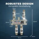 4-fach Sat Splitter 80dB Verstärker Antennenverteiler Weiche DVB-S2 DVB-T2 Signalverstärker Antennenverstärker