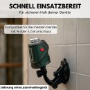 Saugnapf Halterung 1/4" + 3/8 Zoll" BauStativ Halter für Laser Nivelliergerät  Linien & Kreuzlinienlaser Entfernungsmesser