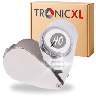 Juwelier Lupe mit LED Leuchte + UV Mikroskop TASCHENLUPE FALTBAR Uhrmacher Juwelierlupe Taschenmikroskop