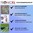 Juwelier Lupe mit LED Leuchte + UV Mikroskop TASCHENLUPE FALTBAR Uhrmacher Juwelierlupe Taschenmikroskop