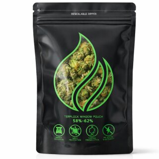 6 x 30G Terpenen Tüte Beutel zur Aufbewahrung von Kräutern Grow Ernte Zubehör I Geruchsdicht Wiederverwendbare Aroma- & Aufbewahrungsbeutel mit Feuchtigkeitsregulierung 58% 62%