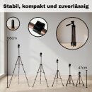 Hohes 135cm Handystativ mit Magnet Halterung magnetische Handy Smartphone Halterung passend für Apple iPhone Google Pixel Samsung Galaxy I Höhenverstellbar Tripod Kamerastativ