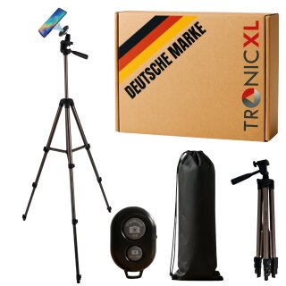 Magnet Halterung Smartphone Stativ mit Fernbedienung I Hoch drehbar neigbar I magnetisch passend für Magsafe Apple iPhone Xiaomi Google Pixel