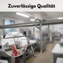 5 Metzgerhaken mit Ring Öse S-Haken Edelstahl groß für Seilwinde oder schiene