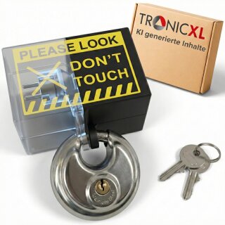 Steckerschloss Waschmaschine I Made in Germany I Steckersafe Sicherheitsbox passend für Schukostecker & Eurostecker Schutz vor unberechtigtem Zugriff TV Trockner Küche (Schwarz Gelb mit Schloss)