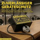 Steckerschloss Waschmaschine I Made in Germany I Steckersafe Sicherheitsbox passend für Schukostecker & Eurostecker Schutz vor unberechtigtem Zugriff TV Trockner Küche (Schwarz Gelb mit Zahlenschloss)