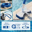 5,5m Schlauch für Pool Bodensauger 38mm Saugschlauch mit stabilen Muffen I Schwimmbadschlauch für Bodensauger 1 1/2 Zoll