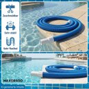 5,5m Schlauch für Pool Bodensauger 38mm Saugschlauch mit stabilen Muffen I Schwimmbadschlauch für Bodensauger 1 1/2 Zoll