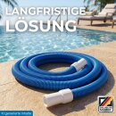 5,5m Schlauch für Pool Bodensauger 38mm Saugschlauch mit stabilen Muffen I Schwimmbadschlauch für Bodensauger 1 1/2 Zoll