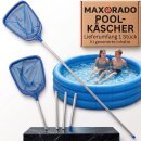 Pool Kescher 1,6m lang mit Stange für Laub Schmutz...