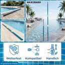 Pool Teleskopstange Aluminium Poolstange | Stange zur Poolreinigung 3-teilig | einstellbar von 1,02m bis 2,40m | Witterungsbeständig und Stabil