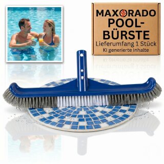 Poolbürste für Boden und Wände - Komfort Poolbesen mit gebogenen Enden für effektive Pool Reinigung Poolbesen für Teleskopstange