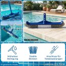 Poolbürste für Boden und Wände - Komfort Poolbesen mit gebogenen Enden für effektive Pool Reinigung Poolbesen für Teleskopstange