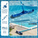 Poolbürste für Boden und Wände - Komfort Poolbesen mit gebogenen Enden für effektive Pool Reinigung Poolbesen für Teleskopstange