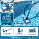 Deluxe Pool Bodendüse Blau Handreiniger oder für Teleskopstange Bodensauger mit Schlauchanschluss Ø 32/38 mm und Nylon Bürste Poolbürste Poolsauger Bodenbürste