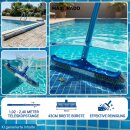 Lange Poolbürste 2,4m mit Teleskopstange für...