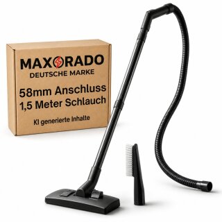 1,5m Set Ersatzteile Staubsaugerrohr Handgriff Staubsaugerschlauch Bodendüse Bürste passend für Makita VC Serie VC2012L VC2512L, VC3011L VC3012L VC3012M VC4210M 446L 447L/M p-81739 58mm Anschluss
